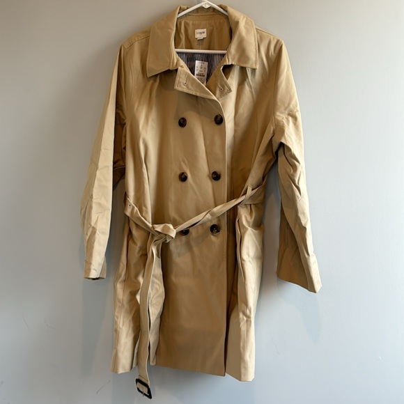 J. Crew Factory NWT Size 22 classic Trench Coat - Picture 2 of 6